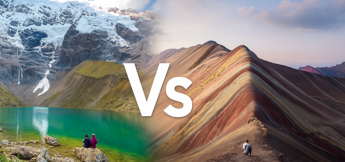 Lagoa Humantay vs Montanha Colorida