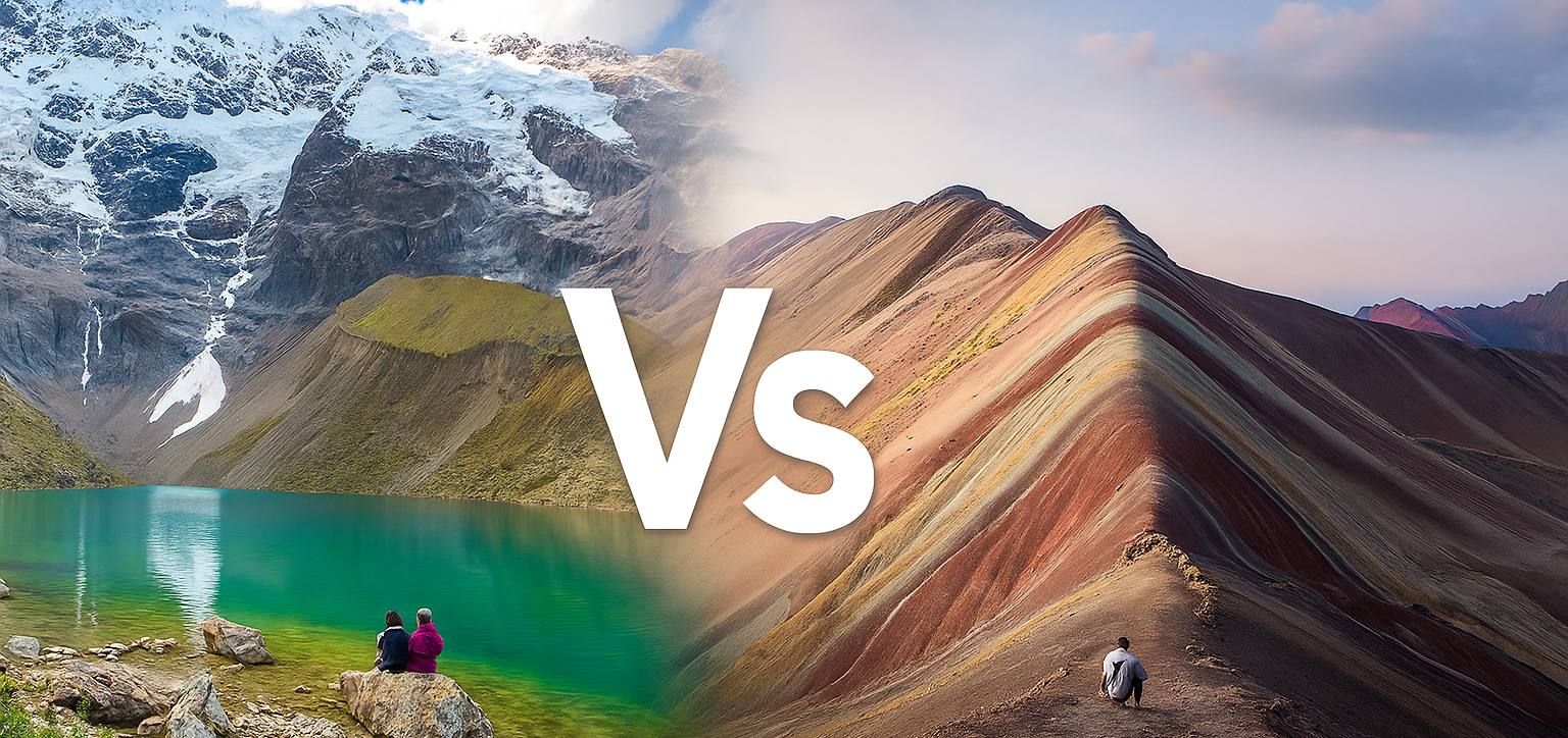 Lagoa Humantay vs Montanha Colorida